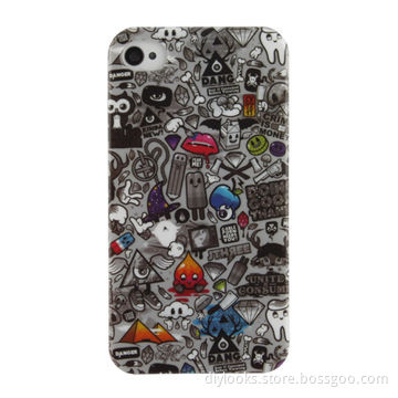 TPU Case for iPhone 4 and 4S, with Graffiti Pattern